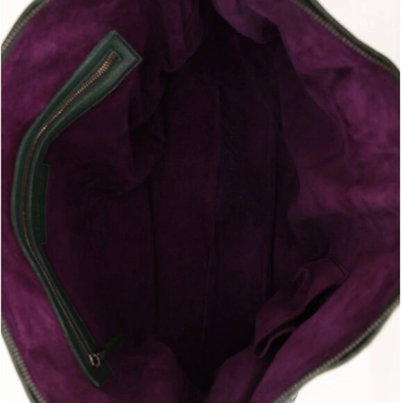 Bottega Veneta Intrecciato Green Top Handle Bag Woven Leather - Picture 12 of 15